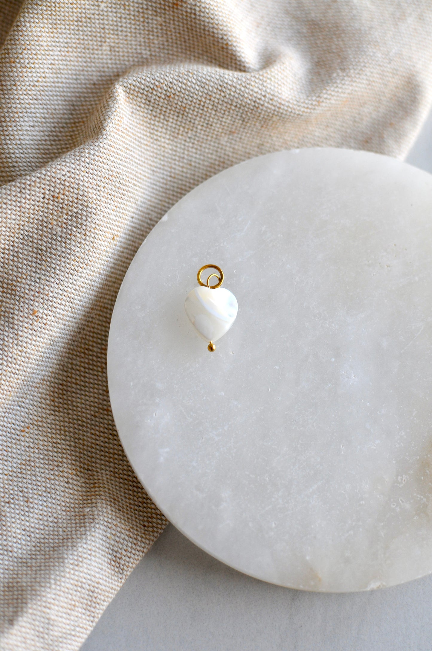 Pearl Heart Charm