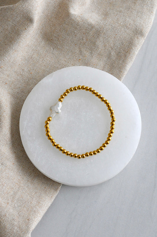 Pearl Cross Beaded Bracelet
