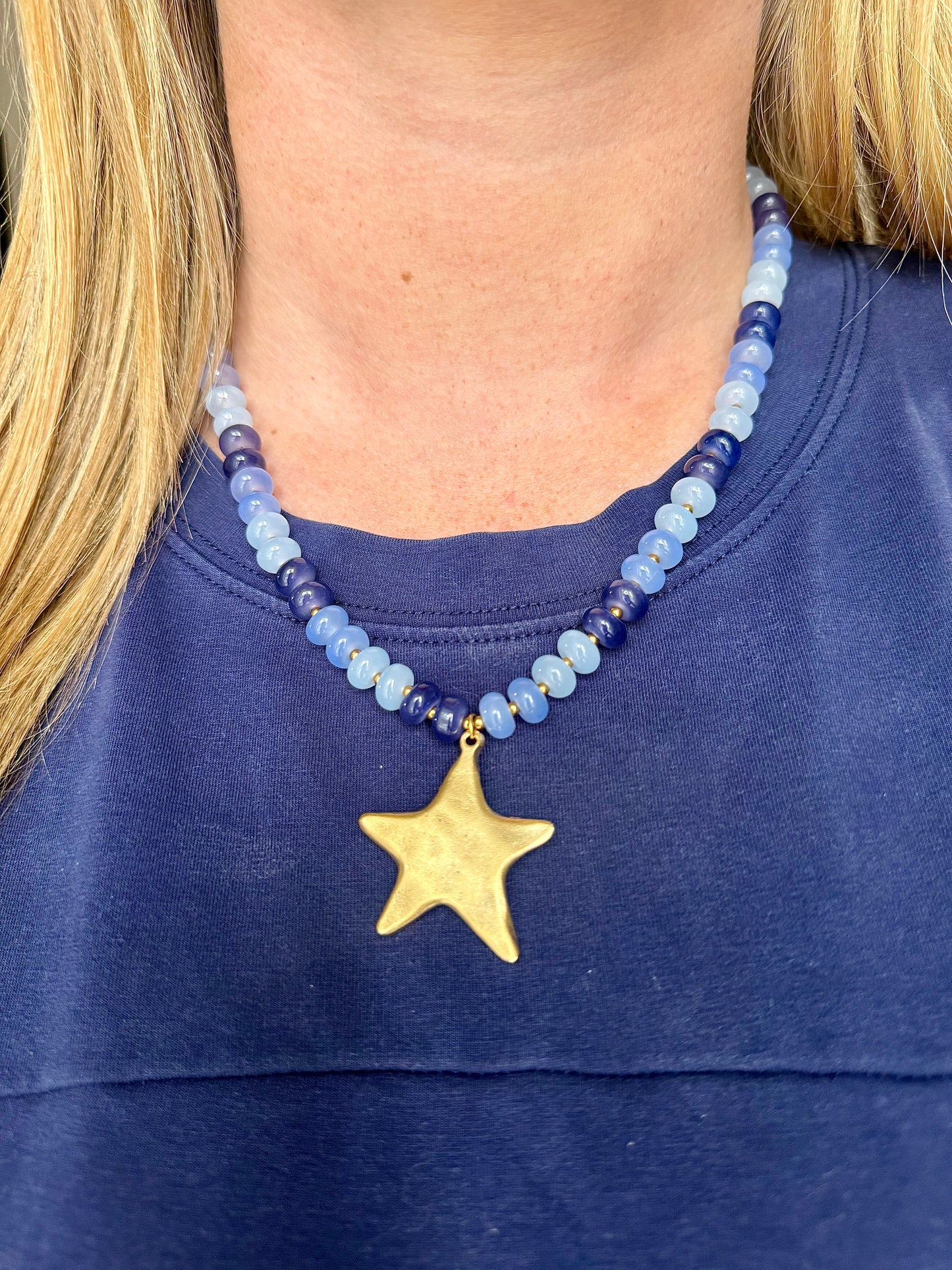 Cowboys Star Beaded Necklace