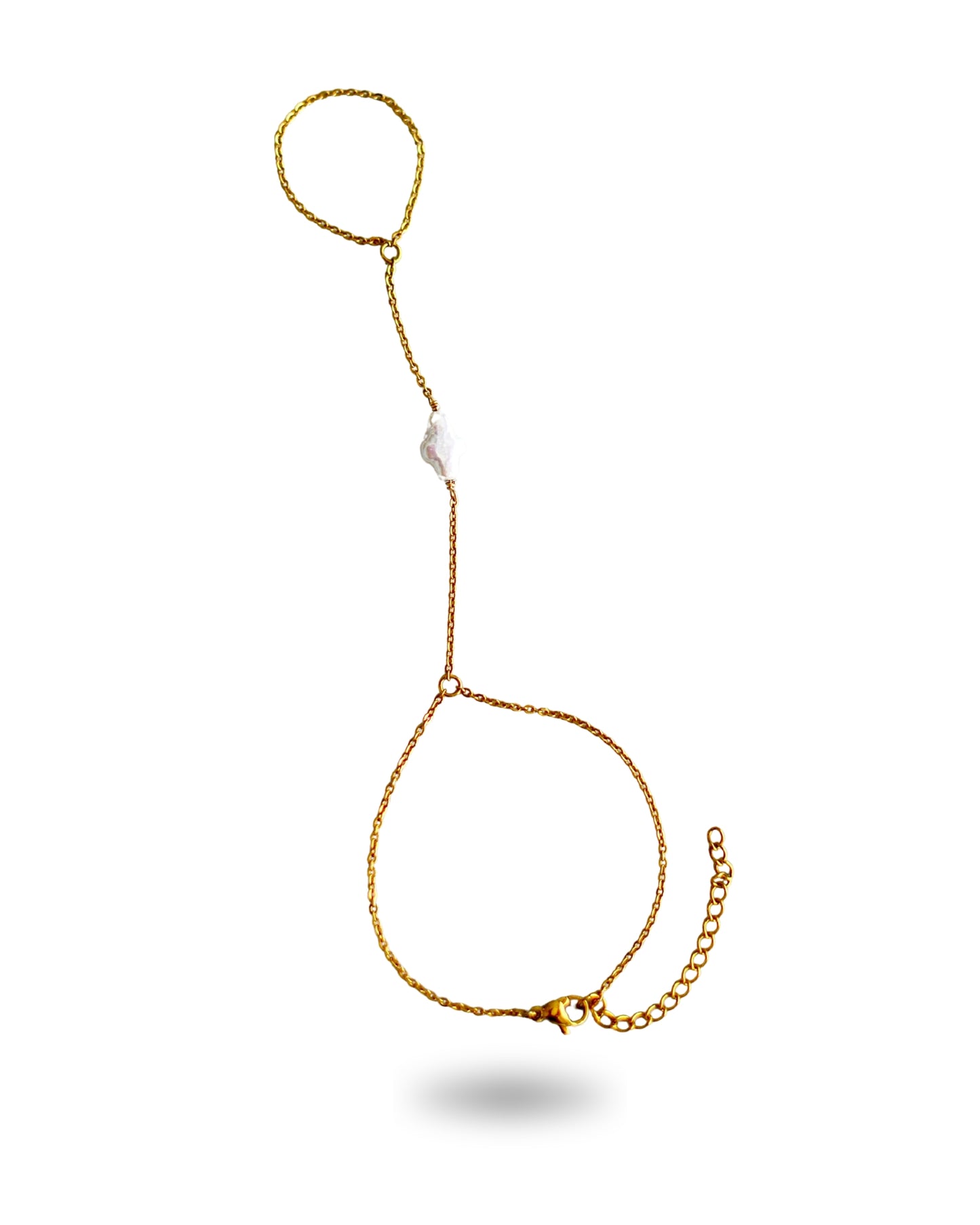 Pearl Cross Hand Chain