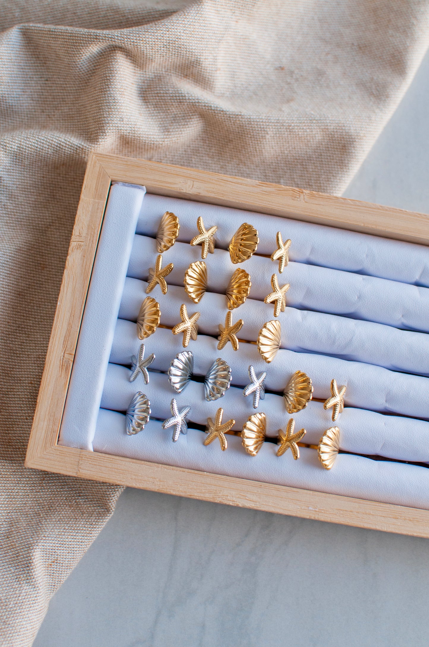 Starfish & Shell Ring