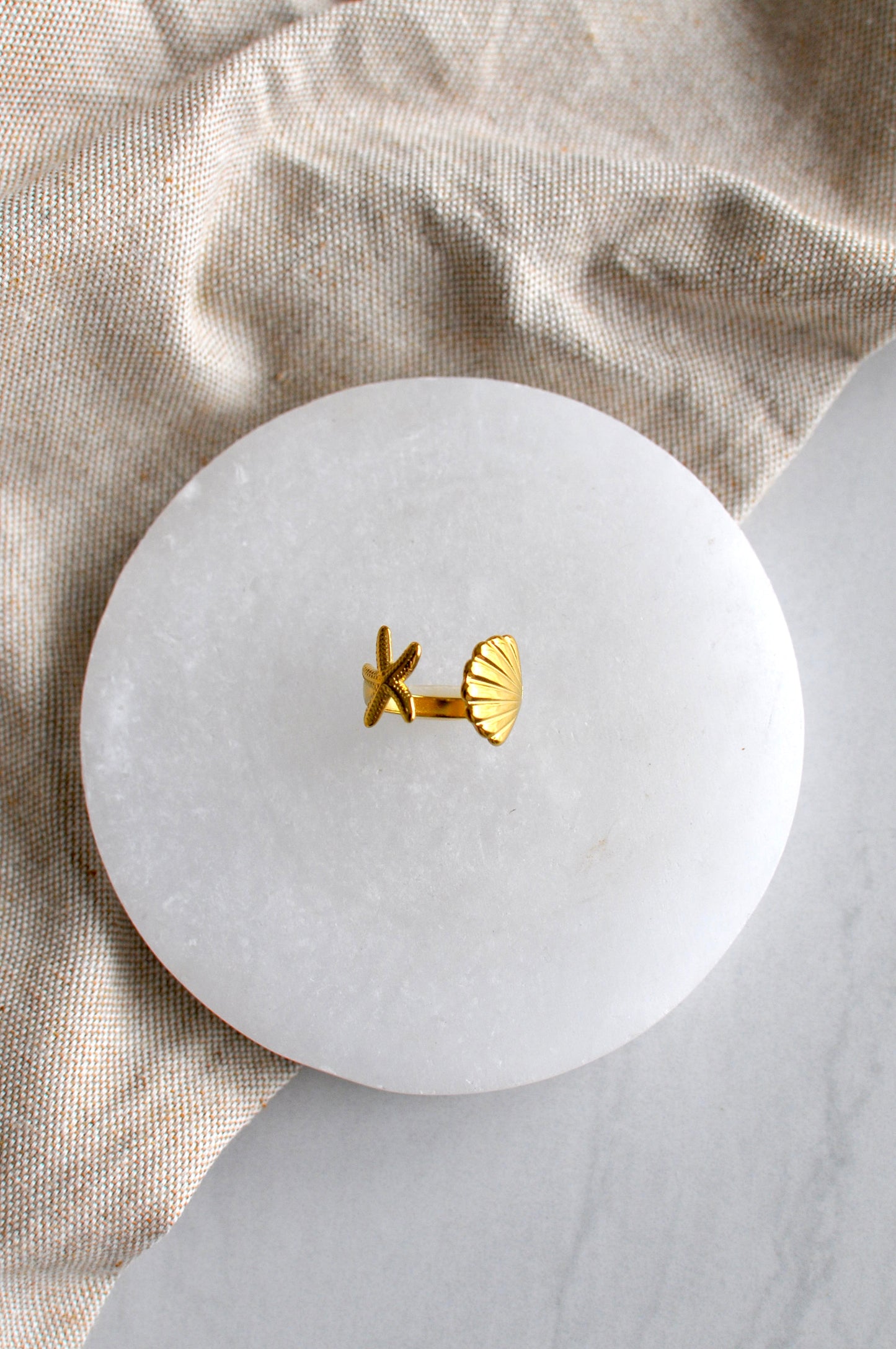 Starfish & Shell Ring