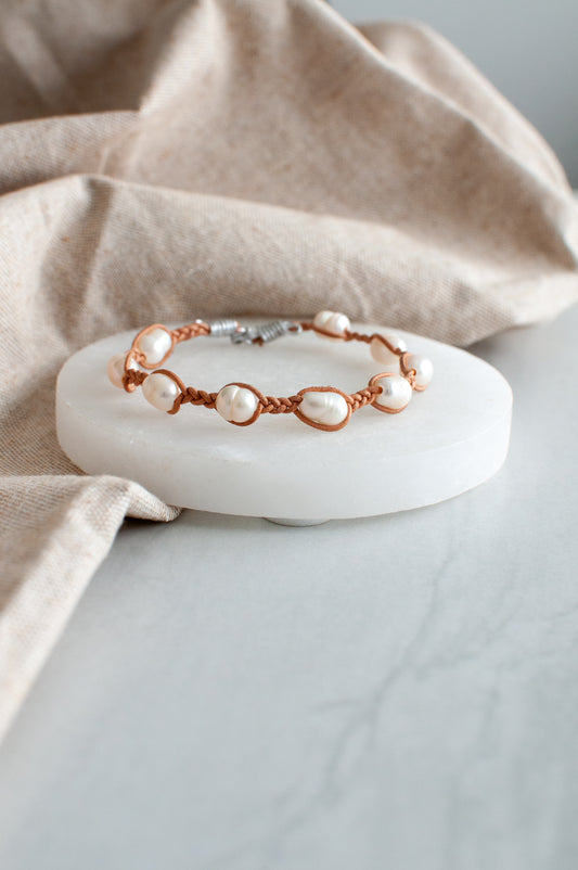 Pearl Leather Bracelet