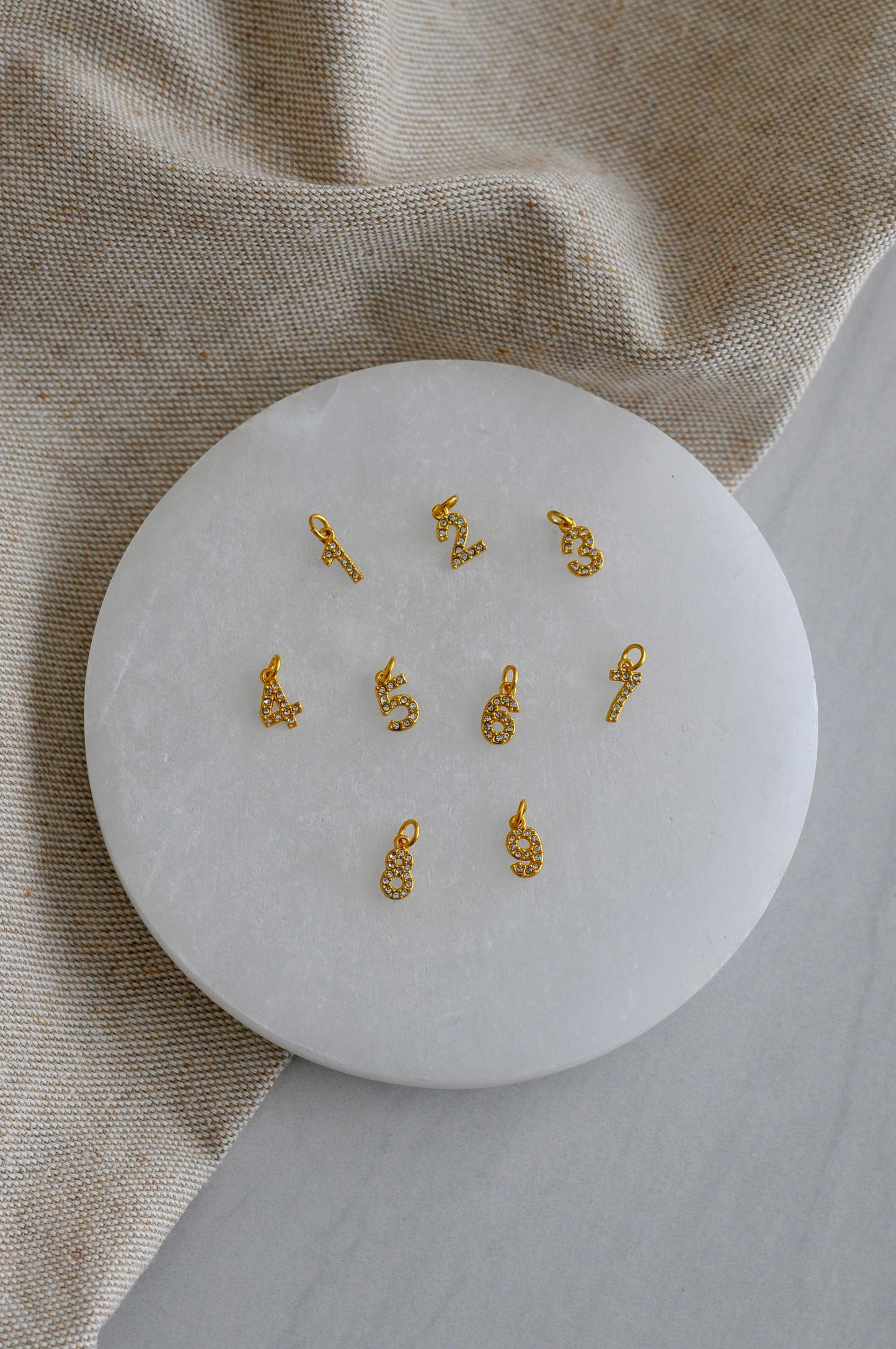 Sparkly Number Charm