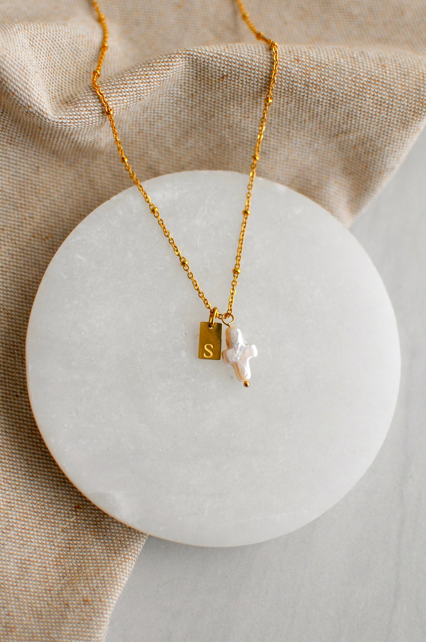 Dainty Square Letter Charms