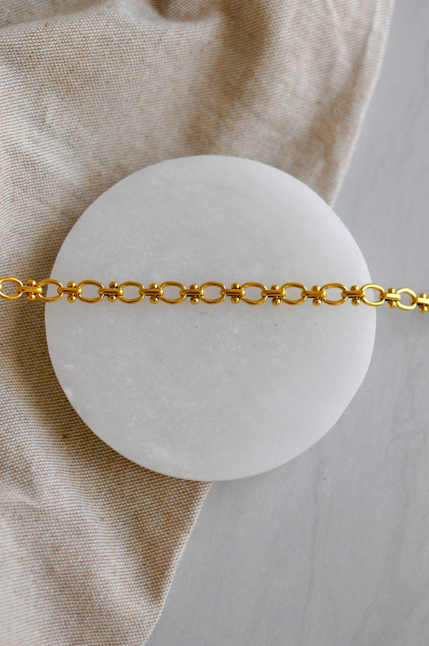 Oval Statement Chunky Necklace Chain