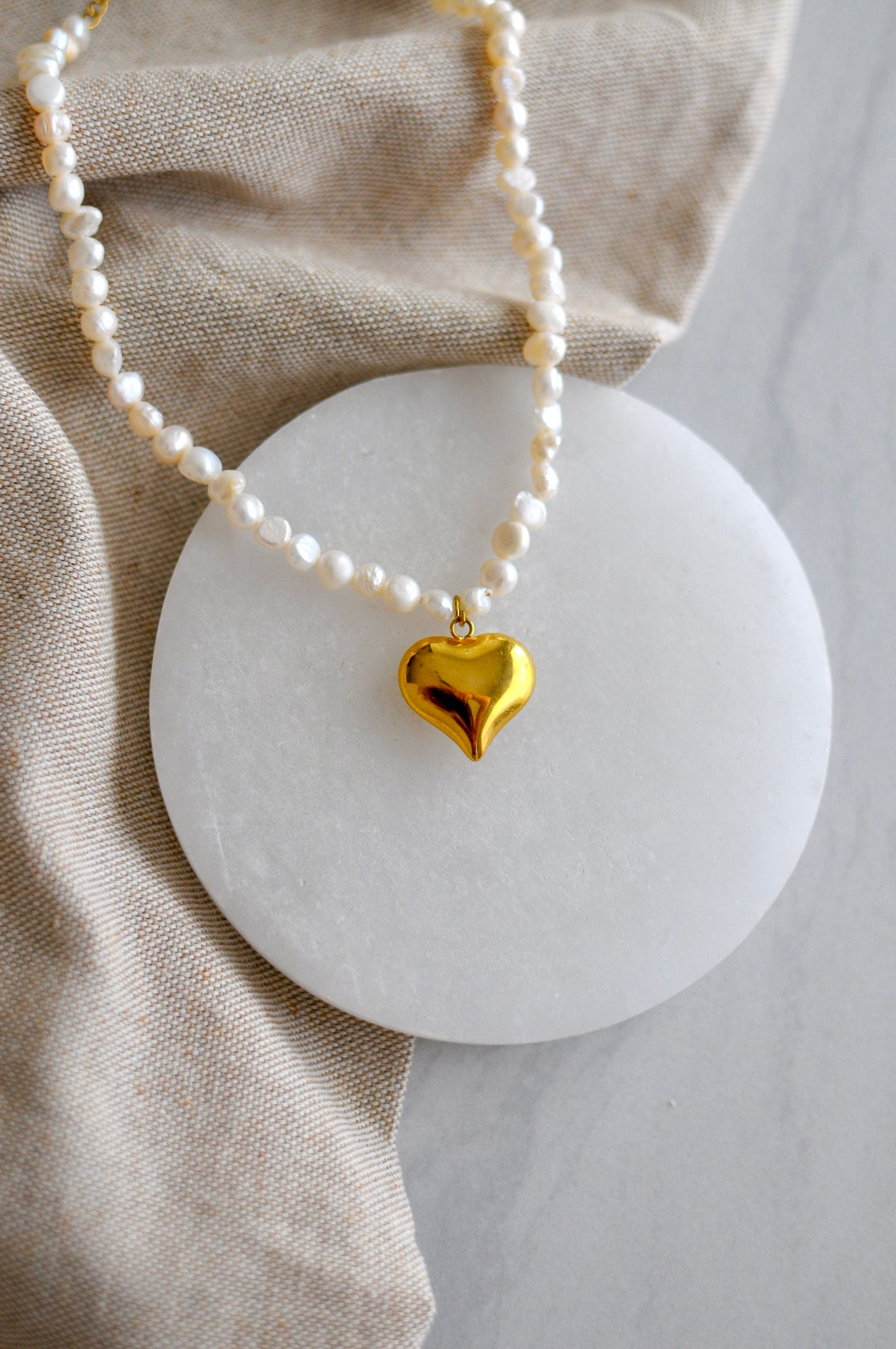 Solid Pearl Necklace Chain