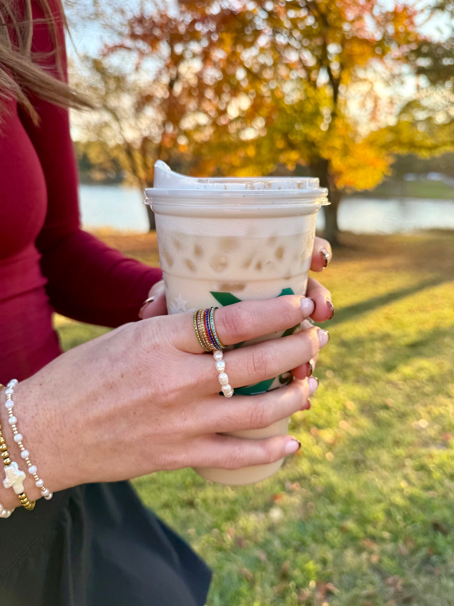 Gold Dainty Birthstone Rings