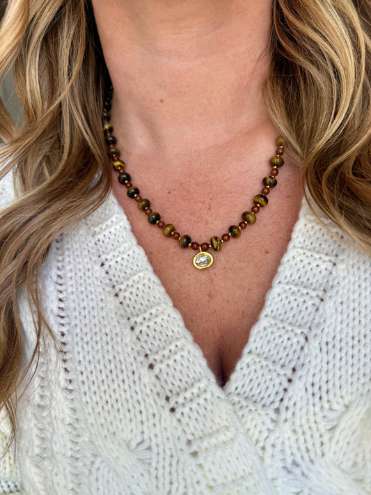 Brown Sugar Beaded Necklace