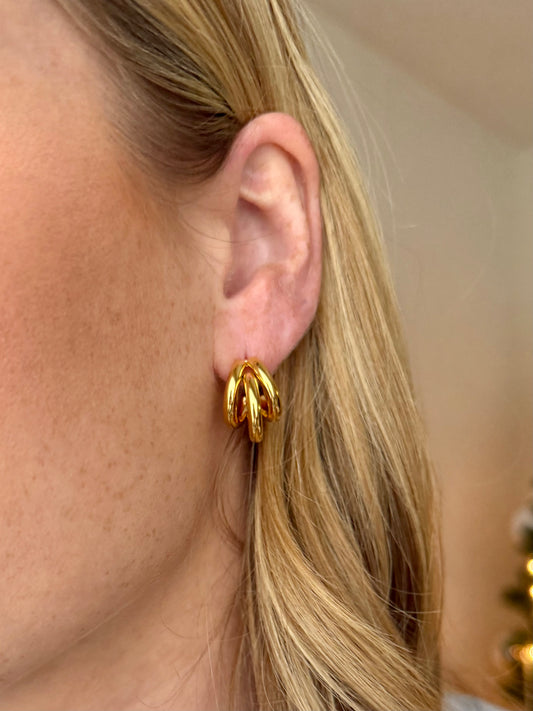 Three In One Small Statement Earrings